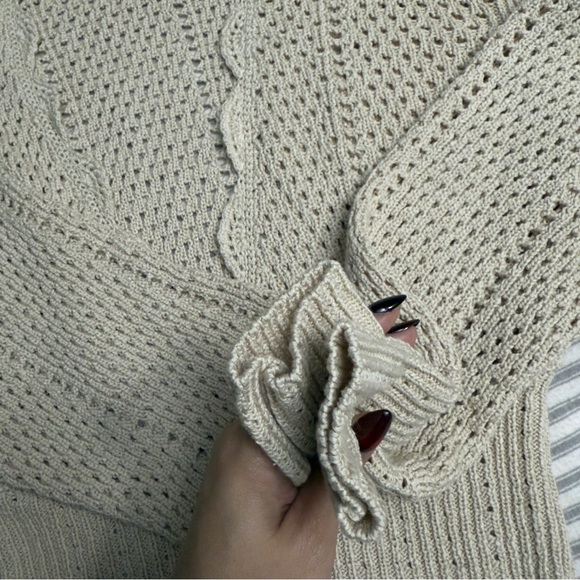 Aritzia Wilfred Crochet Caraway Cardigan Size S - Picture 9 of 14